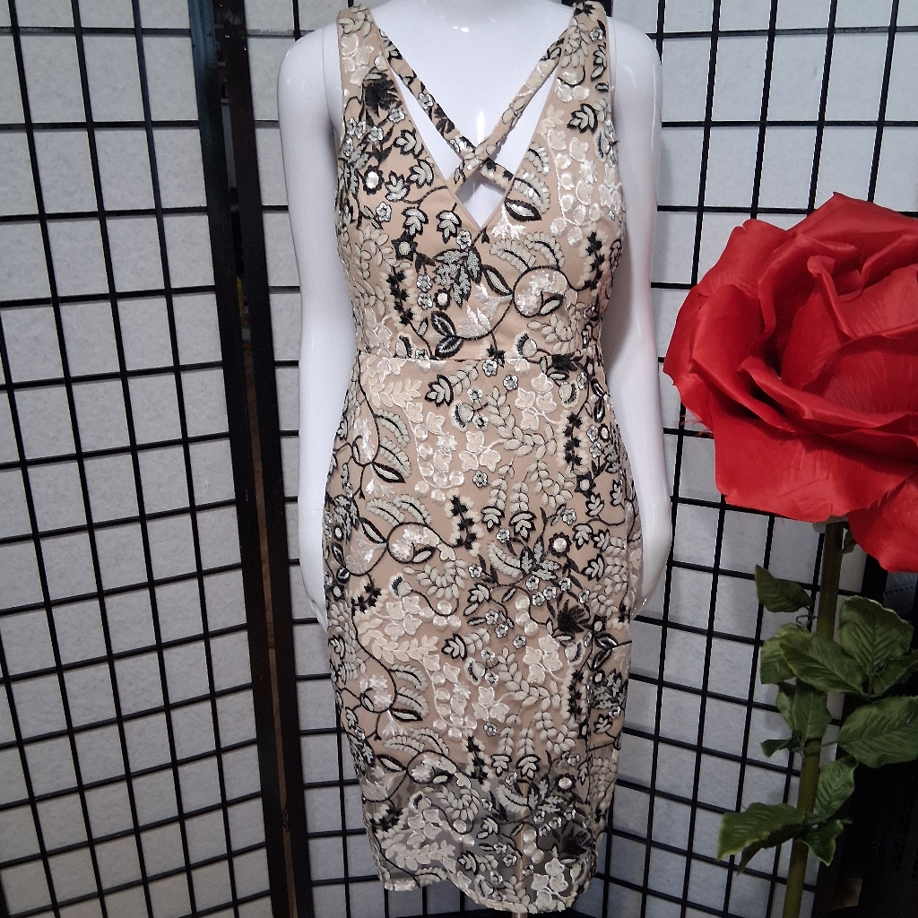 Marciano Floral Sequin Dress